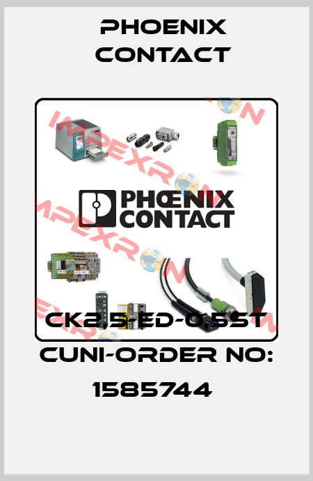 CK2,5-ED-0,5ST CUNI-ORDER NO: 1585744  Phoenix Contact