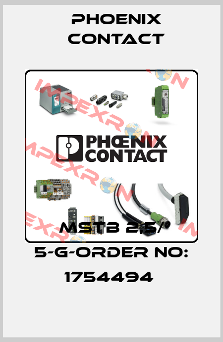 MSTB 2,5/ 5-G-ORDER NO: 1754494  Phoenix Contact
