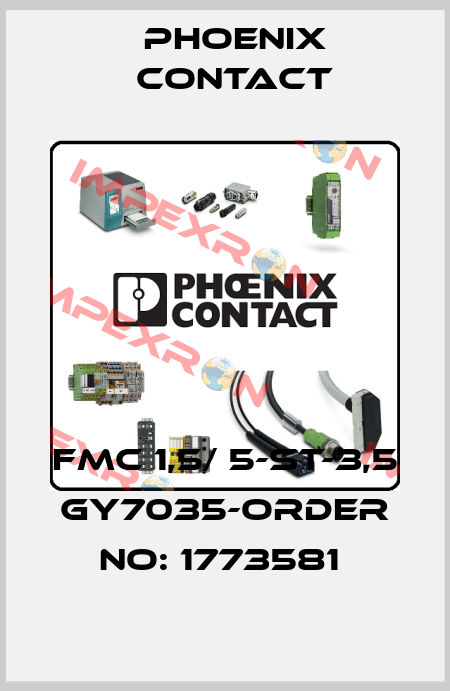 FMC 1,5/ 5-ST-3,5 GY7035-ORDER NO: 1773581  Phoenix Contact