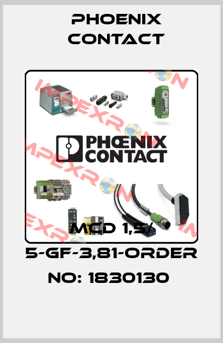 MCD 1,5/ 5-GF-3,81-ORDER NO: 1830130  Phoenix Contact