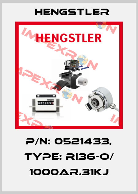 p/n: 0521433, Type: RI36-O/ 1000AR.31KJ Hengstler