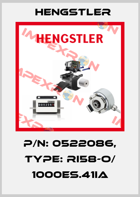 p/n: 0522086, Type: RI58-O/ 1000ES.41IA Hengstler