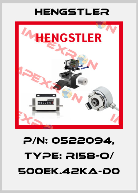 p/n: 0522094, Type: RI58-O/ 500EK.42KA-D0 Hengstler
