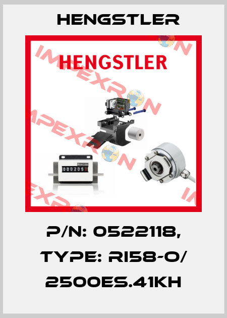 p/n: 0522118, Type: RI58-O/ 2500ES.41KH Hengstler