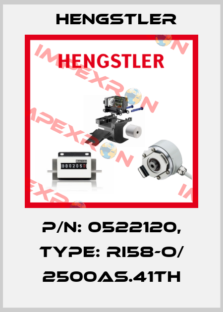 p/n: 0522120, Type: RI58-O/ 2500AS.41TH Hengstler