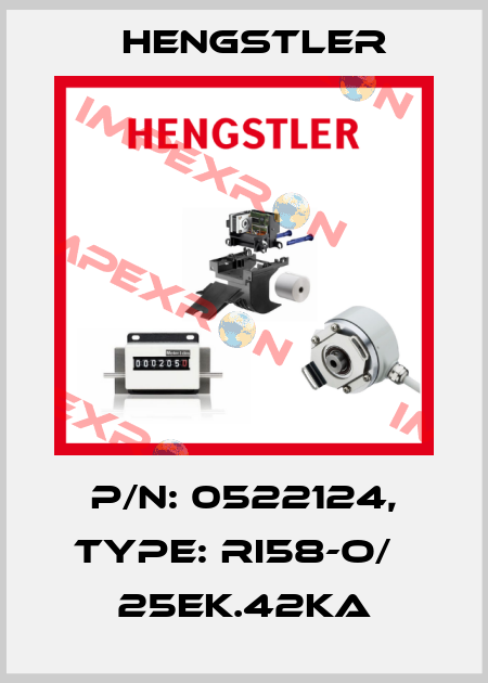p/n: 0522124, Type: RI58-O/   25EK.42KA Hengstler