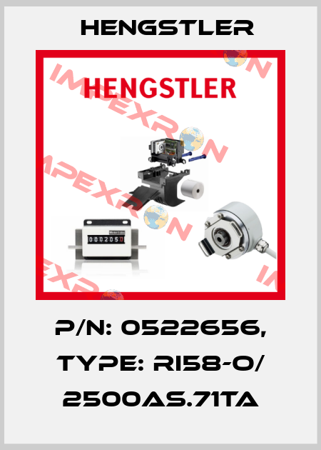 p/n: 0522656, Type: RI58-O/ 2500AS.71TA Hengstler