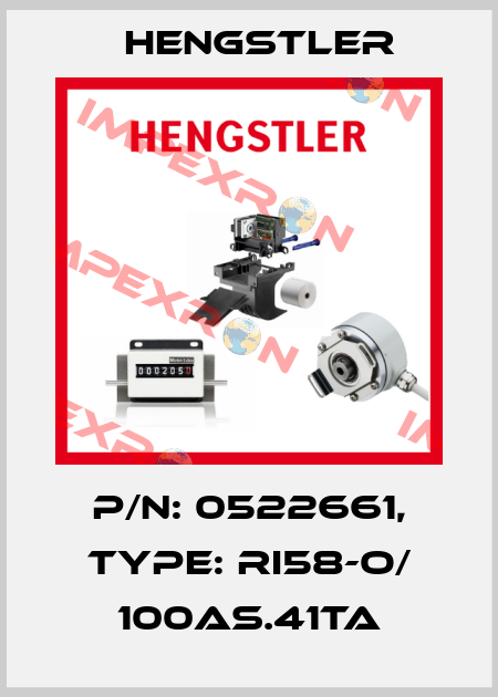 p/n: 0522661, Type: RI58-O/ 100AS.41TA Hengstler