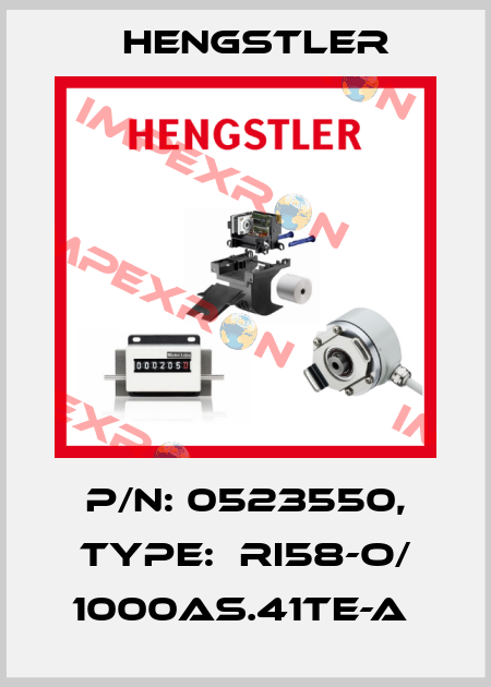 P/N: 0523550, Type:  RI58-O/ 1000AS.41TE-A  Hengstler