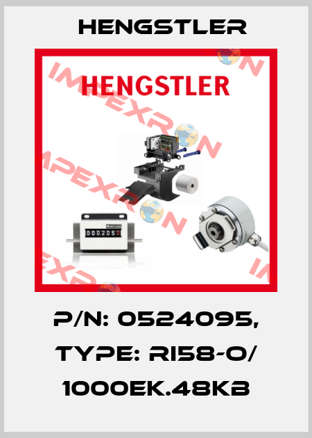 p/n: 0524095, Type: RI58-O/ 1000EK.48KB Hengstler