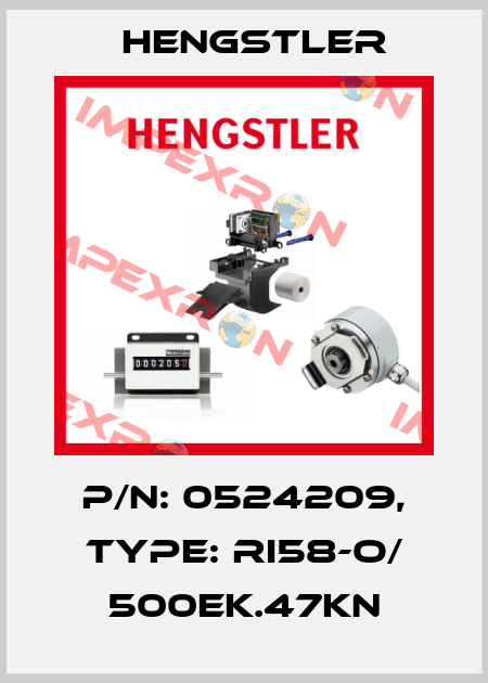p/n: 0524209, Type: RI58-O/ 500EK.47KN Hengstler