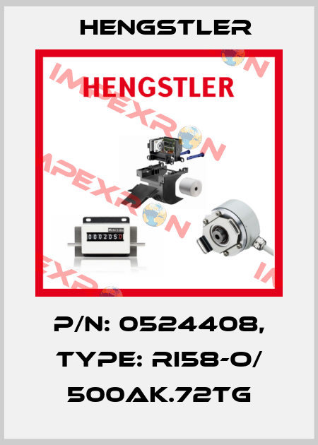 p/n: 0524408, Type: RI58-O/ 500AK.72TG Hengstler