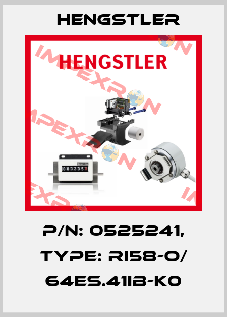 p/n: 0525241, Type: RI58-O/ 64ES.41IB-K0 Hengstler