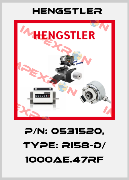 p/n: 0531520, Type: RI58-D/ 1000AE.47RF Hengstler