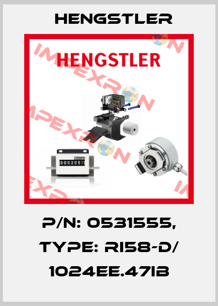 p/n: 0531555, Type: RI58-D/ 1024EE.47IB Hengstler
