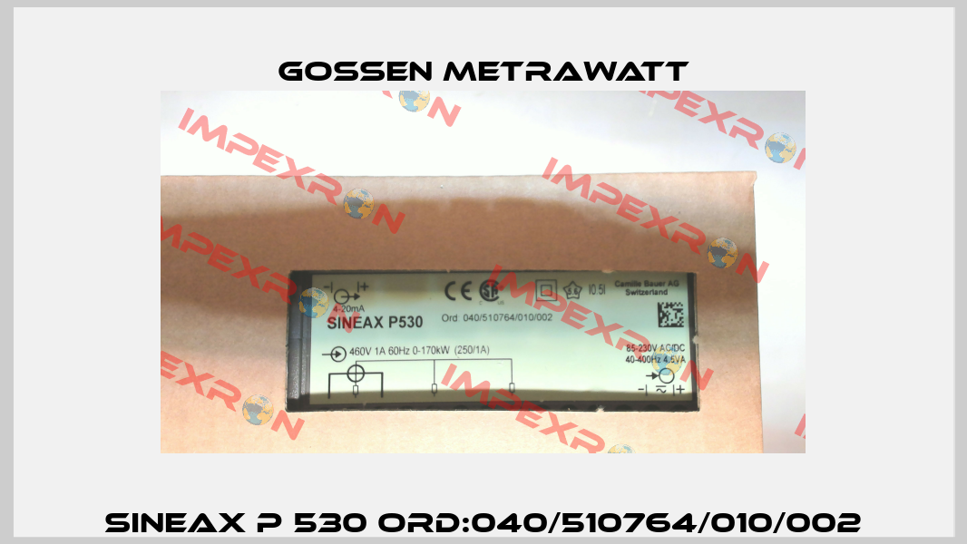 Sineax P 530 Ord:040/510764/010/002 Gossen Metrawatt