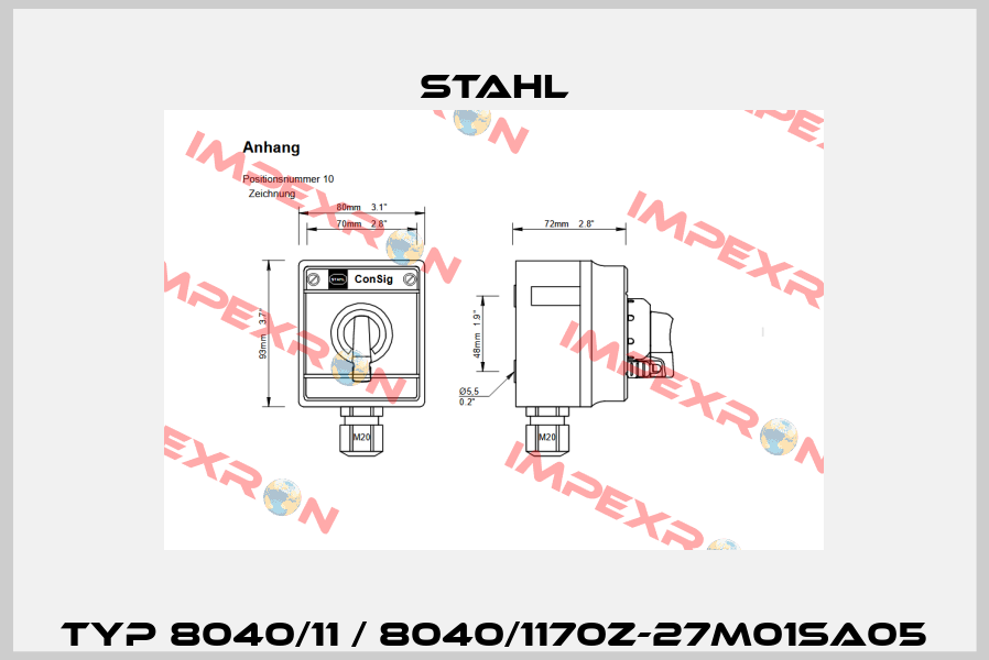 Typ 8040/11 / 8040/1170Z-27M01SA05 Stahl