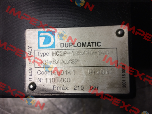 HC2P-125/90-140-K2-S/20/SP  OEM  Duplomatic