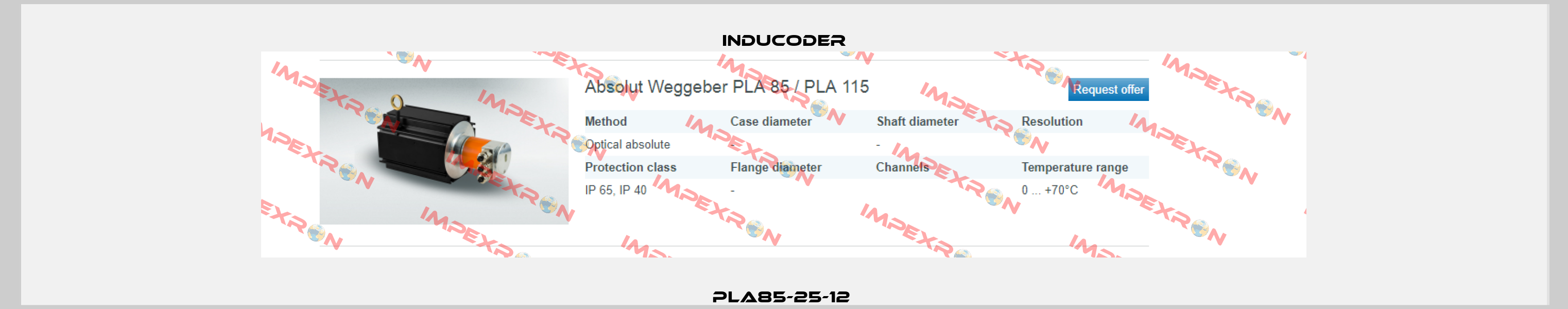 PLA85-25-12  Inducoder
