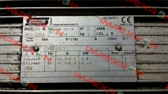 HPE 71 SA 2 230.400-50 B34  Seimec (Rossi)