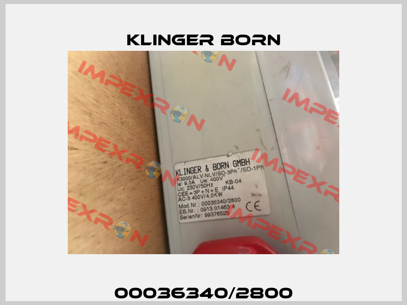 00036340/2800 Klinger Born