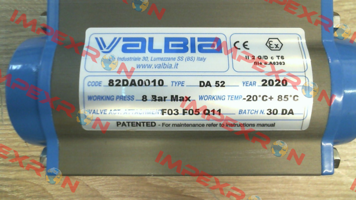 82DA0010 DA52 Valbia