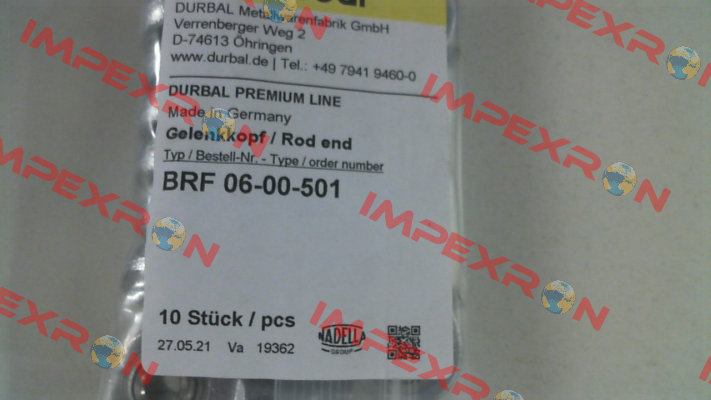 BRF06-00-501 Durbal