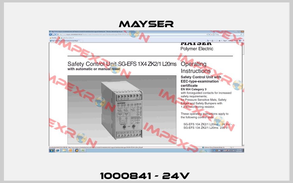 1000841 - 24V  Mayser