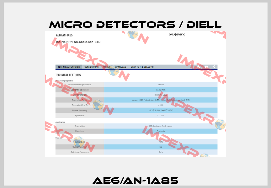 AE6/AN-1A85 Micro Detectors / Diell