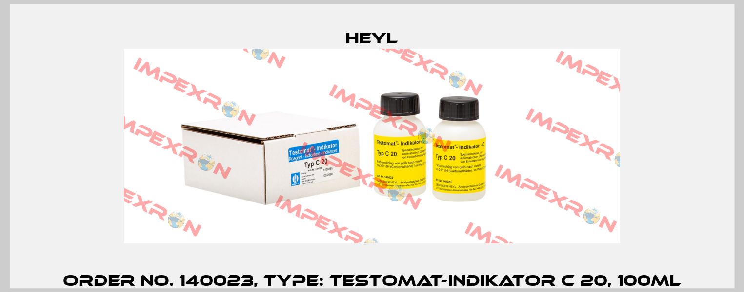 Order No. 140023, Type: Testomat-Indikator C 20, 100ml Heyl