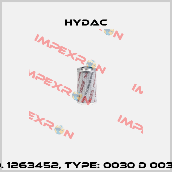 Mat No. 1263452, Type: 0030 D 003 BH4HC Hydac